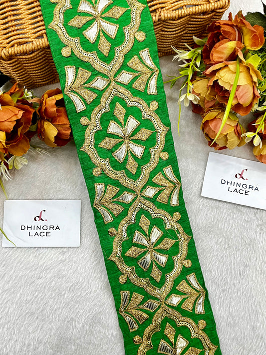 Beautiful Banarsi Lace Green  ( Clearance Sale)