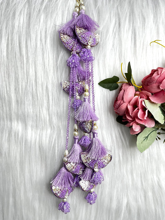 Beautiful Handwork Hanging Sequence Cutpipe And Crystal Work purple 020824